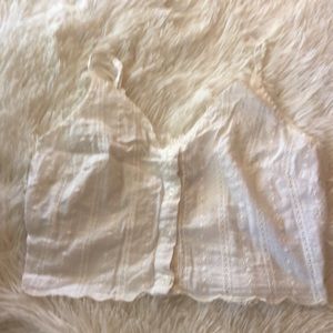 Crop white bustier size  small good condition